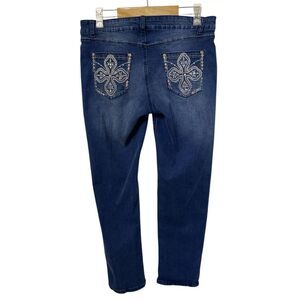 CG CG women's rhinestone embellished jeans size 10 (32x30) stretch dark wash